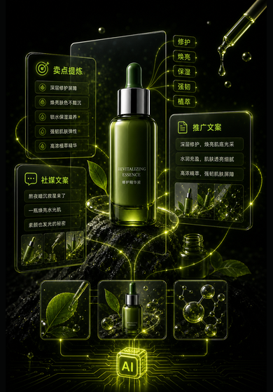 AIWRMK 手机端先识别商品,再生成推广图展示