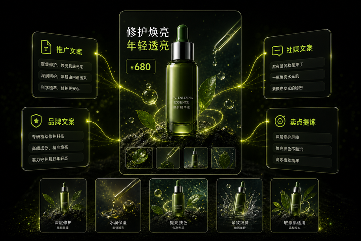 AIWRMK 黑绿高级文案资产海报